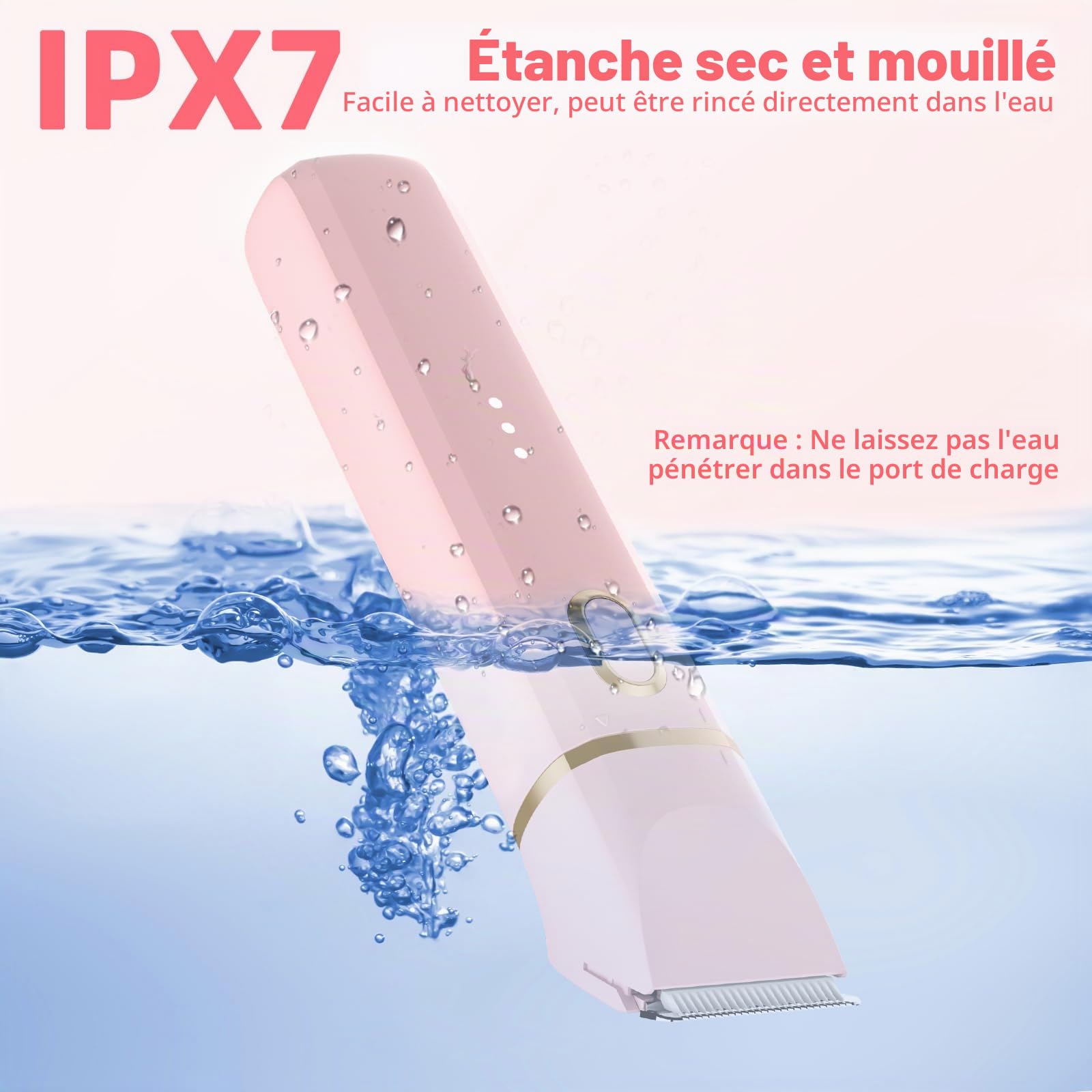 Rasoir Electrique Femme, 3 en 1 Tondeuse électrique Femme Rasoir, épilateur Facial Pour Femmes et Tondeuse Pour Poils du Nez Pour Femmes, Jambes, Bras et Nez
