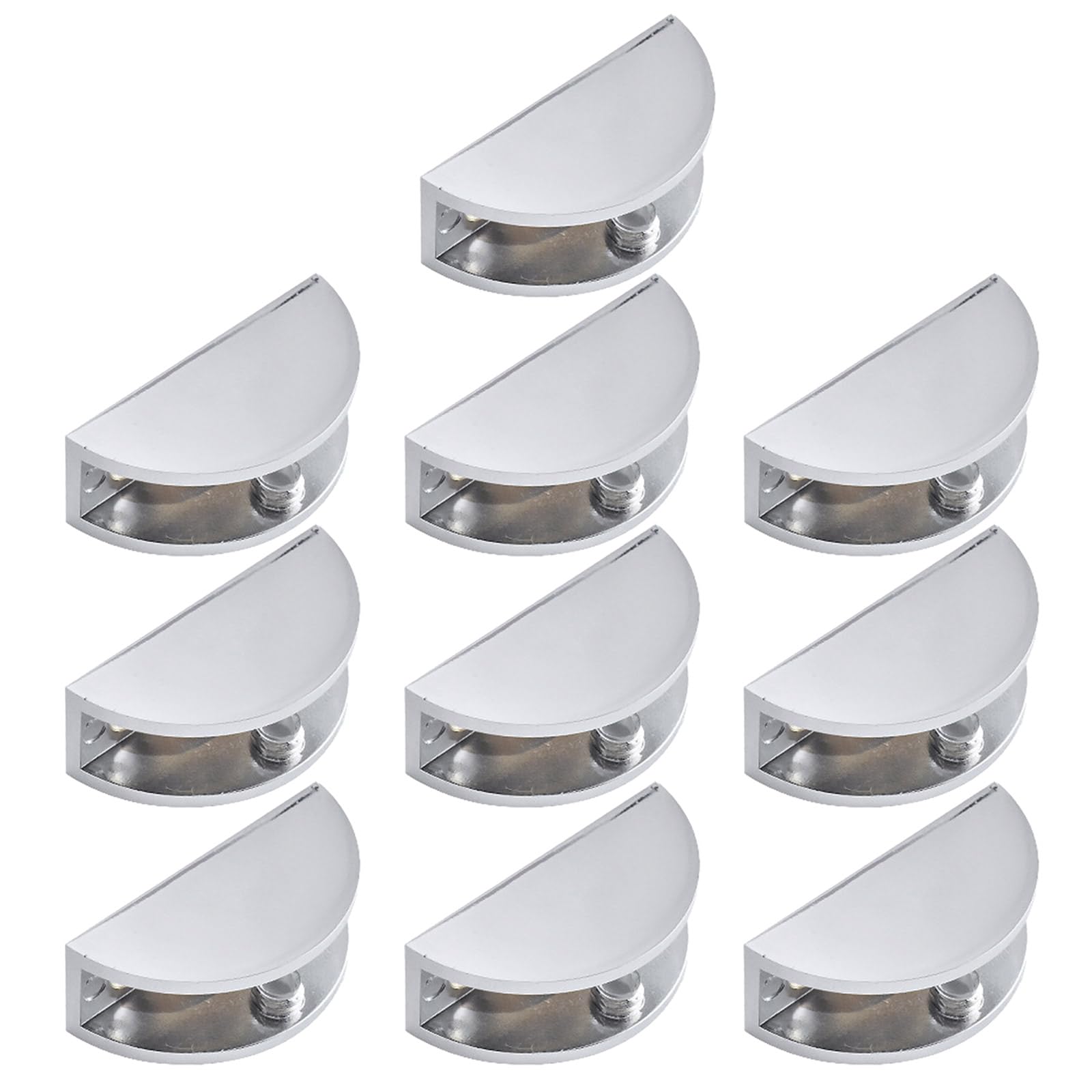 10 PCS Glass Fasteners Metal Support Display Showcase Tool Multifunctional Use in Home or Trade Show Rustproof Clips