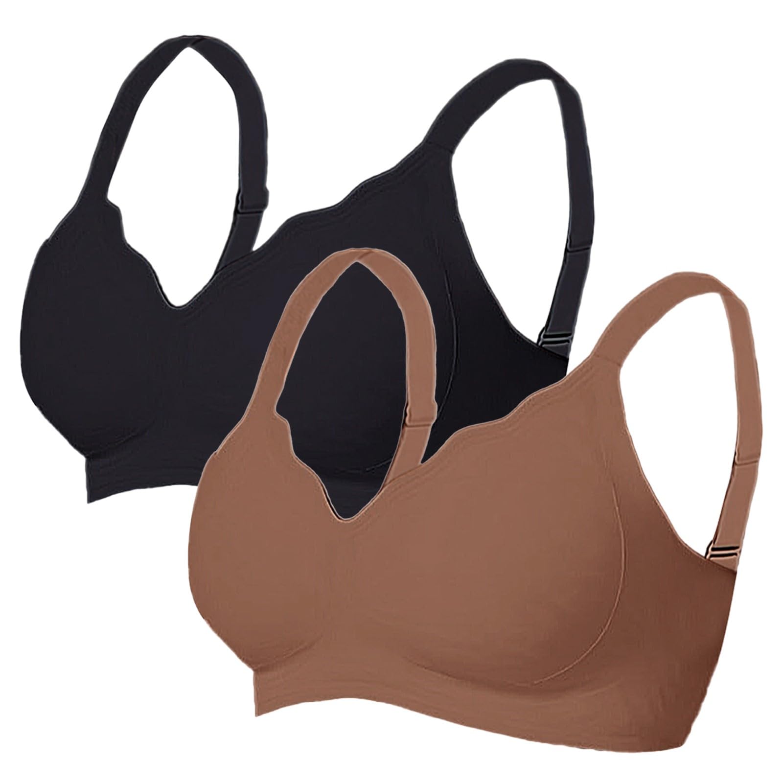 Reggiseno Senza Ferretto Jelly Bralette Donna - Senza Cuciture, Push Up, Copertura Totale, Comodo Per Sonno E Sport