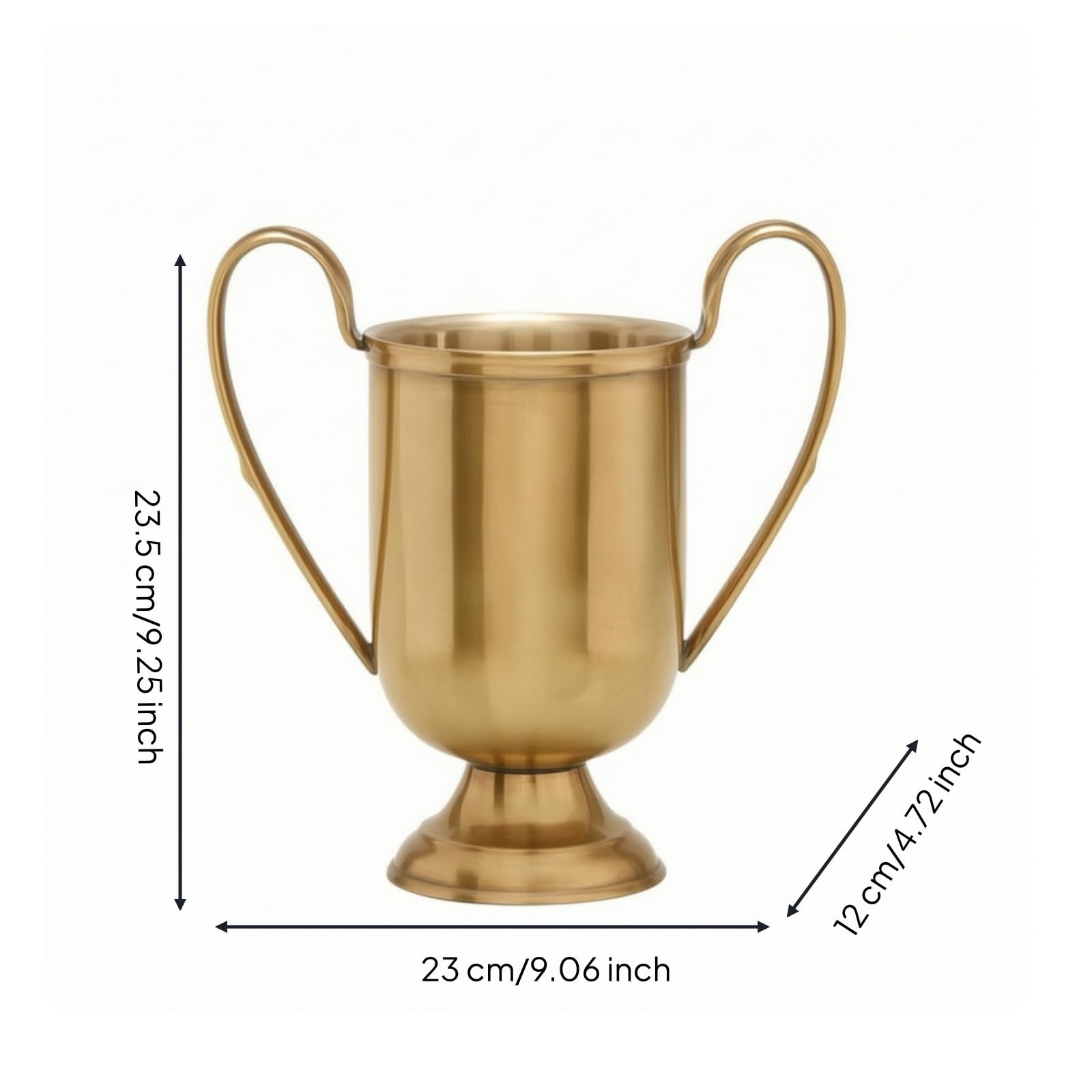 MagiDeal Rafraîchisseur de Vin Seau Champagne Coupe Vase en Métal en Laiton Poli avec Support à Pieds Équilibré Style Classique pour Refroidissement Service, style to 4