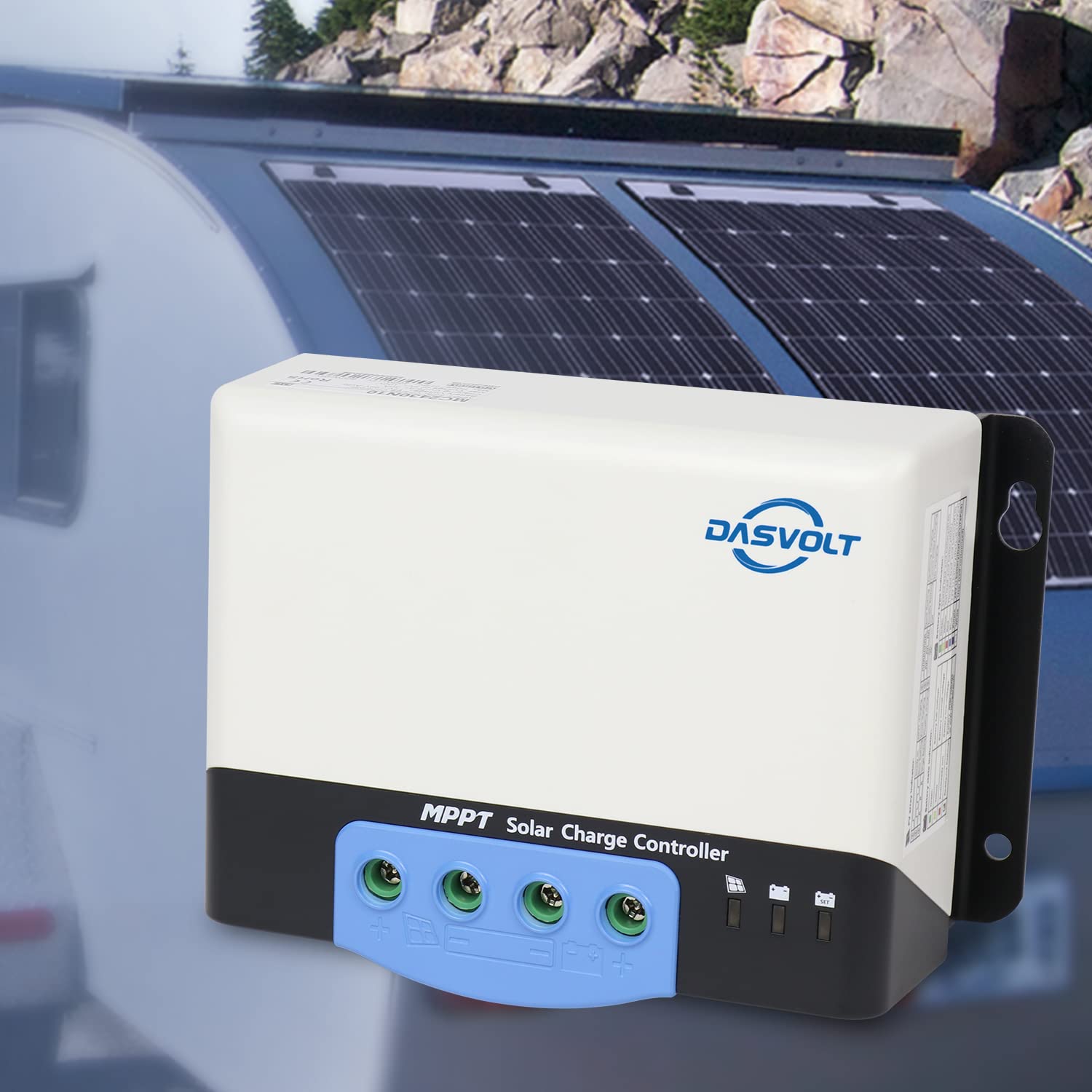 SolaMr Regolatore Di Carica Solare MPPT 50A - 12V/24V/36V/48V Auto, Max 180V Ingresso Per Batterie