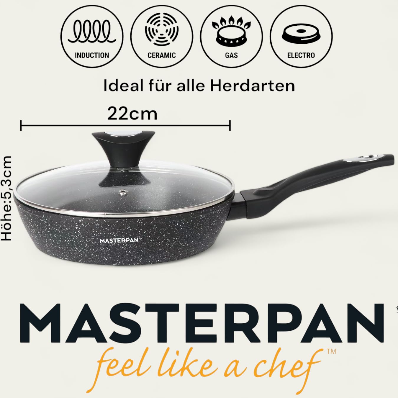 MASTERPAN MP -2317 Poêle à Frire Antiadhésive Avec Revêtement
