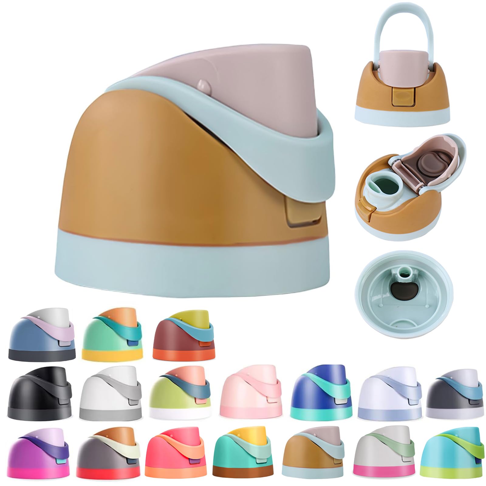 Replacement Lid for Owala Freesip, One Button Water Bottle Top Replacement Cap Compatible with Owala Cup 16oz 24oz 32oz 40oz, Leakproof Lids Accessory，BPA-Free，No Water Leakage