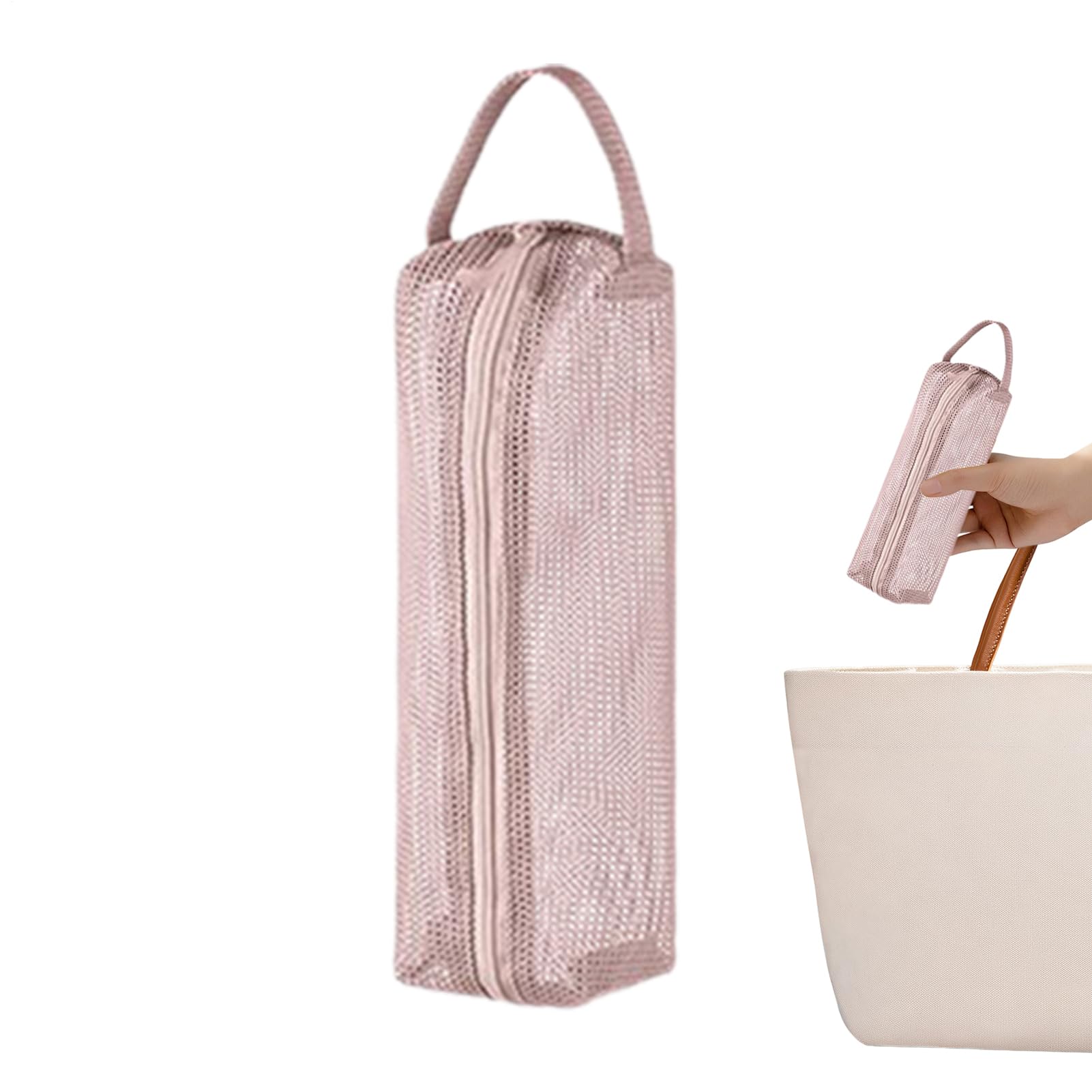 Borsa da Toilette da Viaggio Piccola Compatta Multifunzionale Mesh