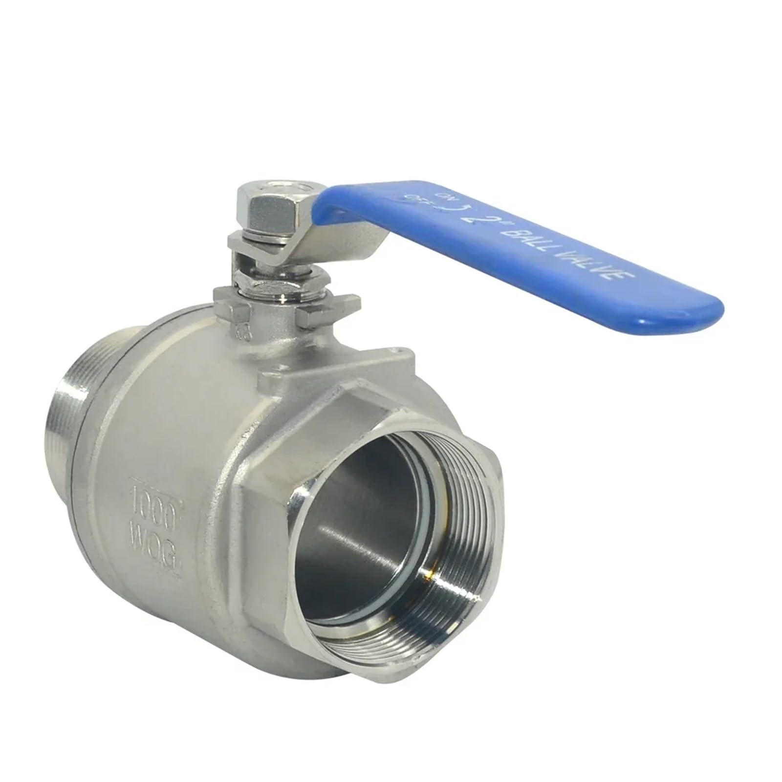 Llave de paso agua Válvula De Bola Dos Piezas Acero Inoxidable 304, Rosca Hembra BSP 1/4, 3/8, 1/2, 3/4, 1 Y 2 Pulgadas(1")