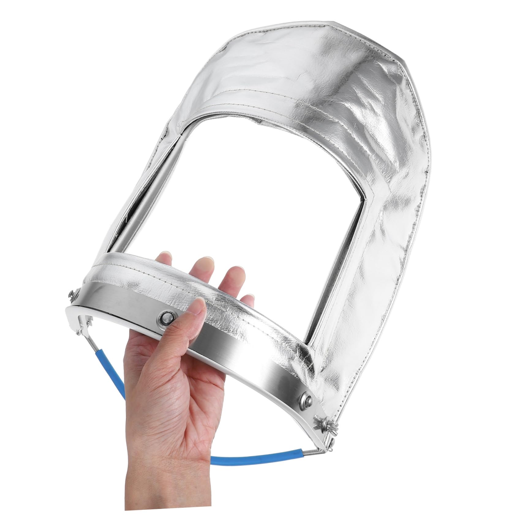 Transparenter Gesichtsschutz mit Aluminiumfolie für Hohe Temperaturen