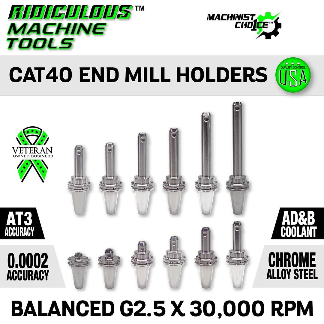CAT40 END MILL HOLDER 1/8