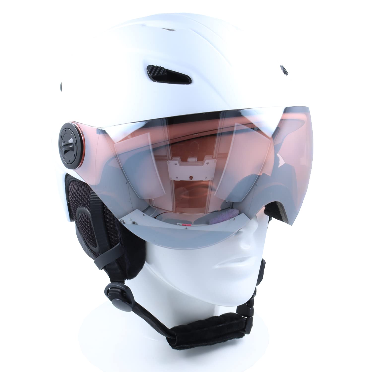 Amazon.co.jp: キッズ ジュニア バイザー付き ヘルメット スキー