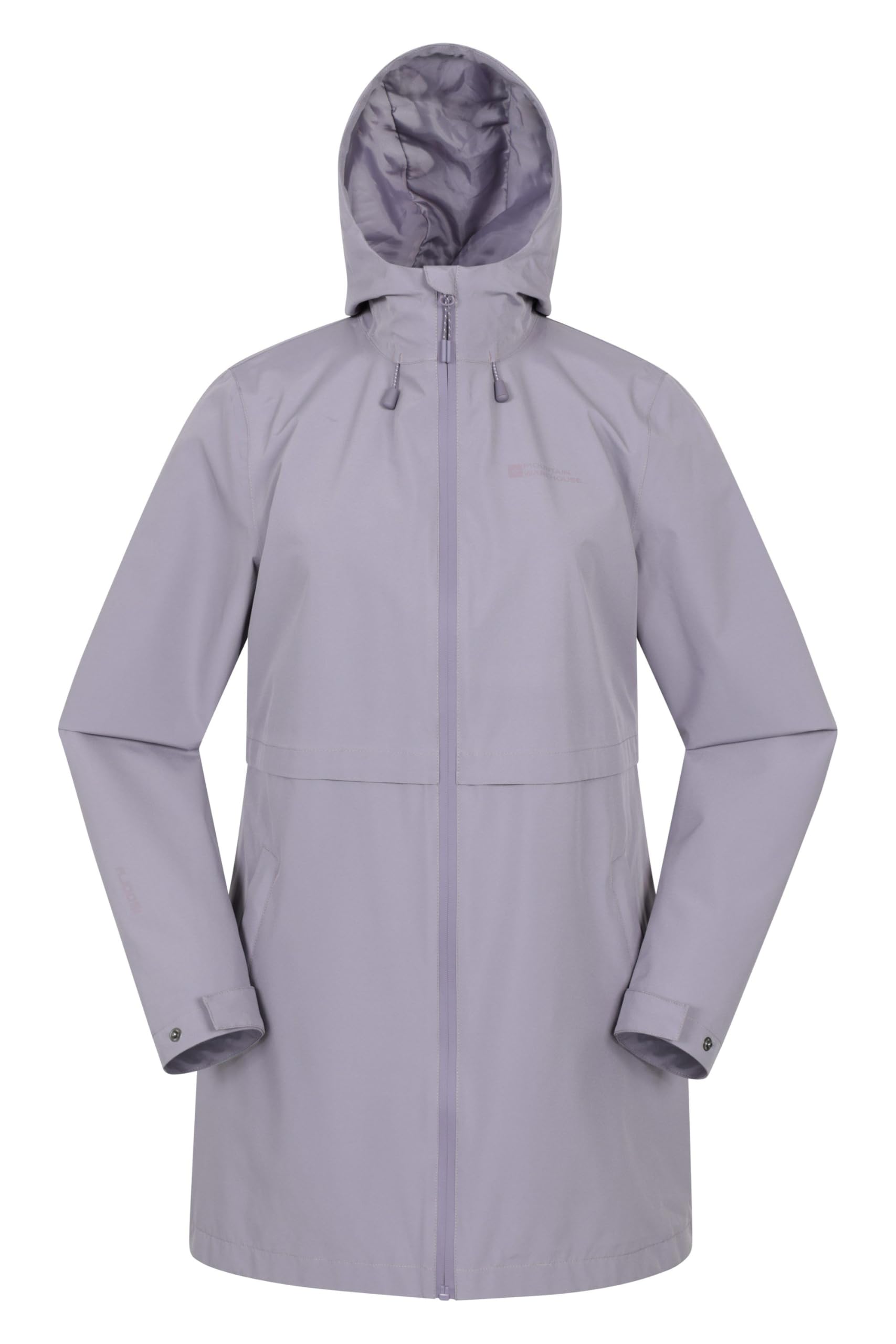 Mountain Warehouse Women's Dusky Purple Hilltop Waterproof Jacket - Lightweight With Adjustable Hood & Side Pockets - Best For Spring Summer Wet Weather, Walking, Outdoors & Camping Size 18