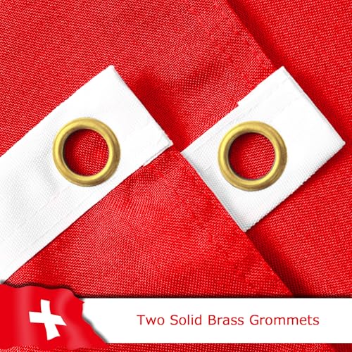 Drapeau suisse grand format polyester robuste extérieur avec œillets