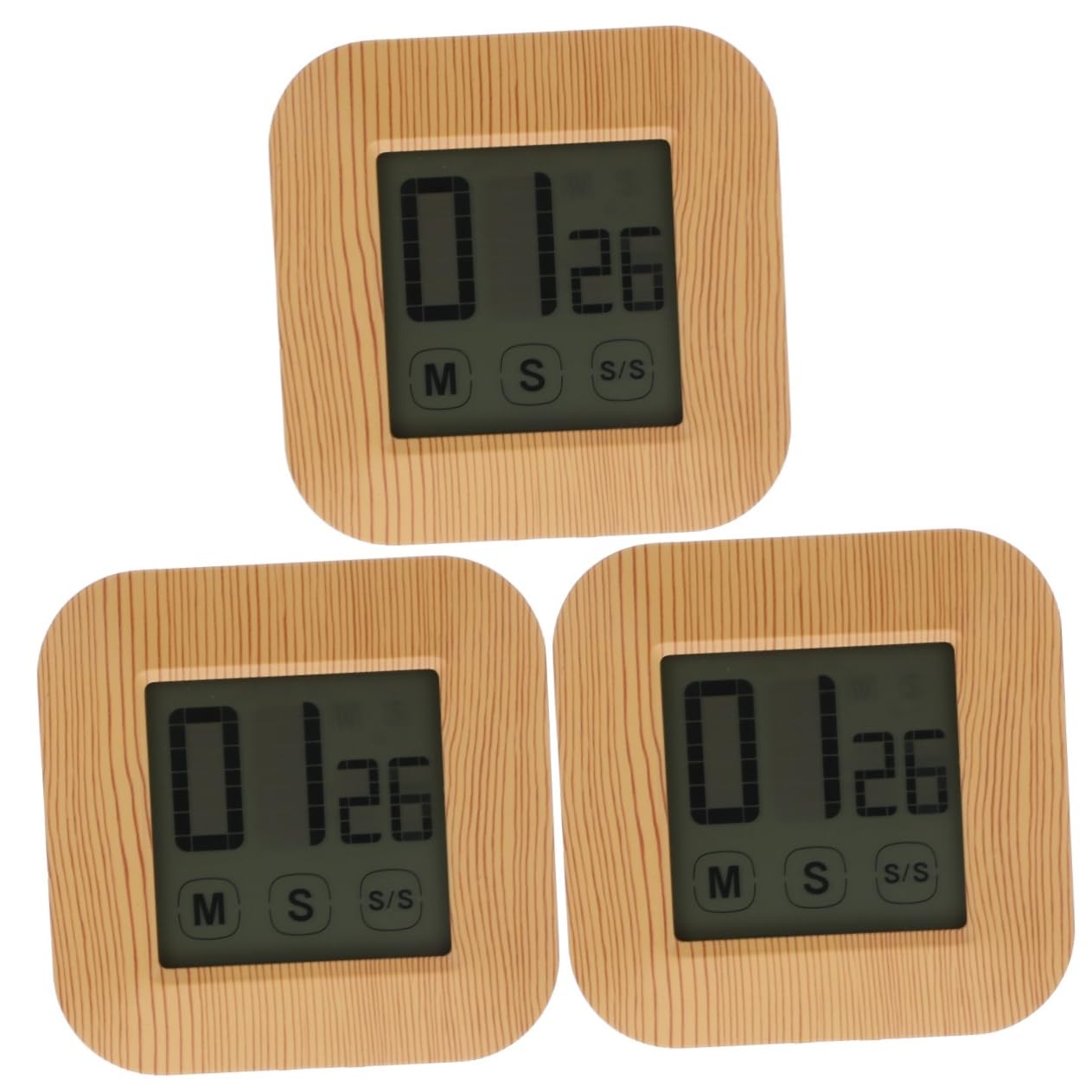 ULTECHNOVO 3pièces Minuteur De Cuisine Touch avec Alarme Chronomètre De Cuisine Pratique pour pour Professeurs Chefs Herbe Facile à Utiliser Magnétique Design Élégant