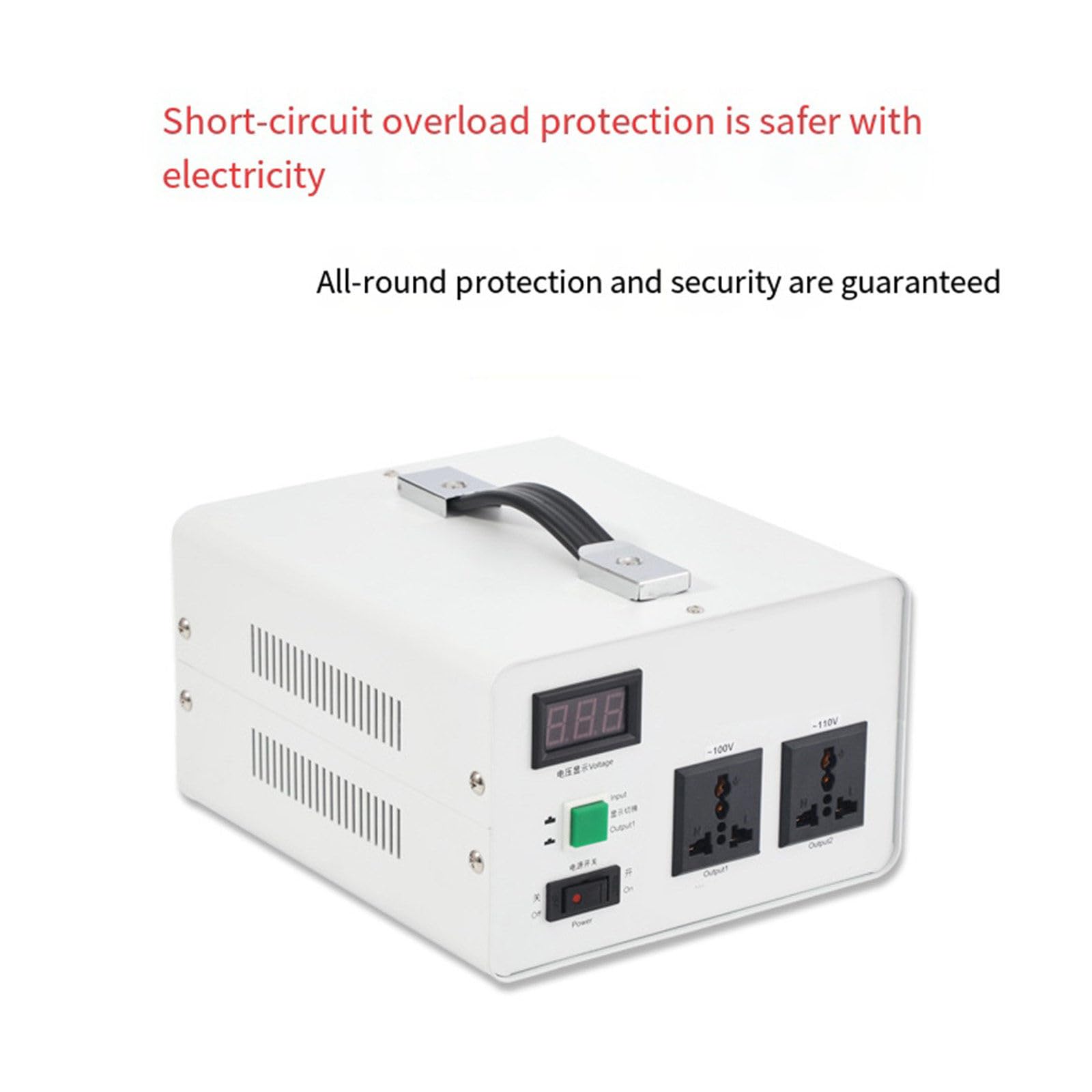 Transformador 220V a 110V Reductor 500W 1000W 1500W 2000W 3000W Convertidor de voltaje Elevador 110V a 220V,500W-220Vto110V