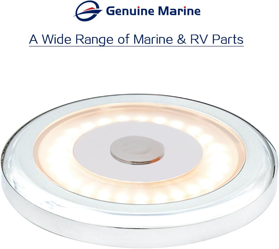 Exclusive Discount 50% Price RV Boat Touch Ceiling LED Light - Genuine Marine DC 12V 3W 2800K Soft White, Small Base, Full Aluminum Tap Light, Stepless Dimmable, Surface Mount and Hidden Fasteners Design for New Installion(6pk)