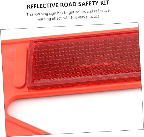 Miniatura 2 de FUNOMOCYA Señal de advertencia de emergencia, 2 juegos de señales de advertencia de advertencia rojo para coche, kit de triángulo de seguridad para