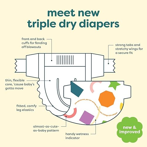 Miniatura 2 de Babyganics Pañales, talla 1, 80 ct, pañales ultra absorbentes