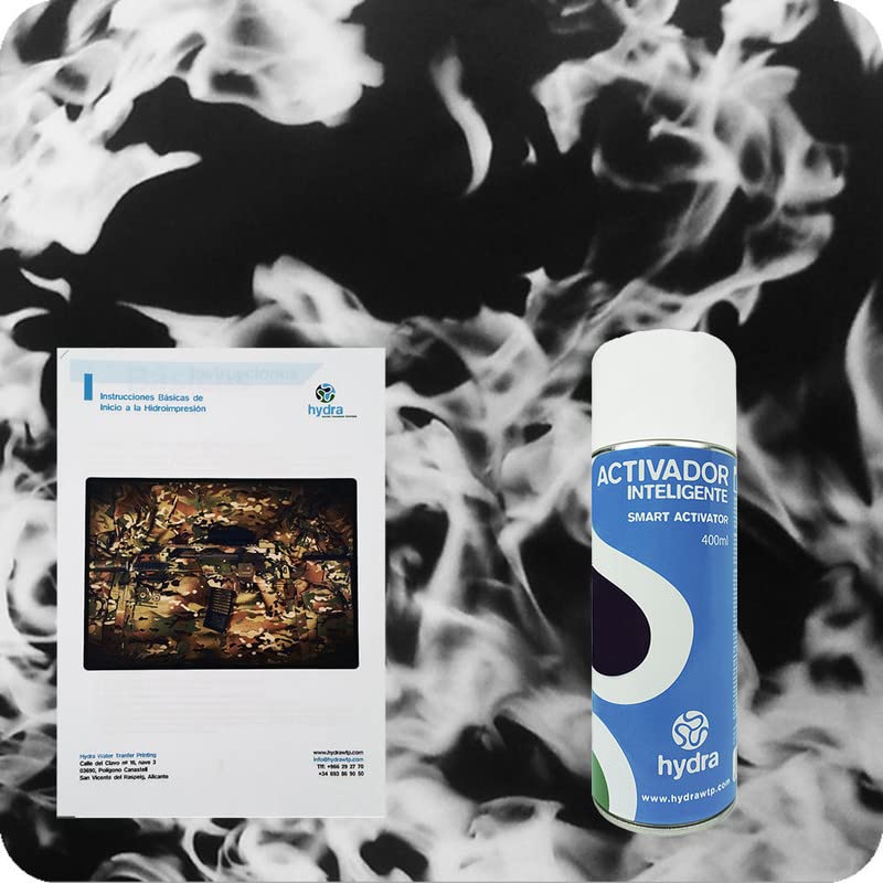 BASIC Hydro Dipping Kit Hydro dip Kit Hydrographics Kit : 1 SMART Water Transfer Printing Activator Spray 400 ml + Basic User`s Guide + Hydrographic film. Size: Width: 3' 3". Lenght: 26' 2" (HLC-008)