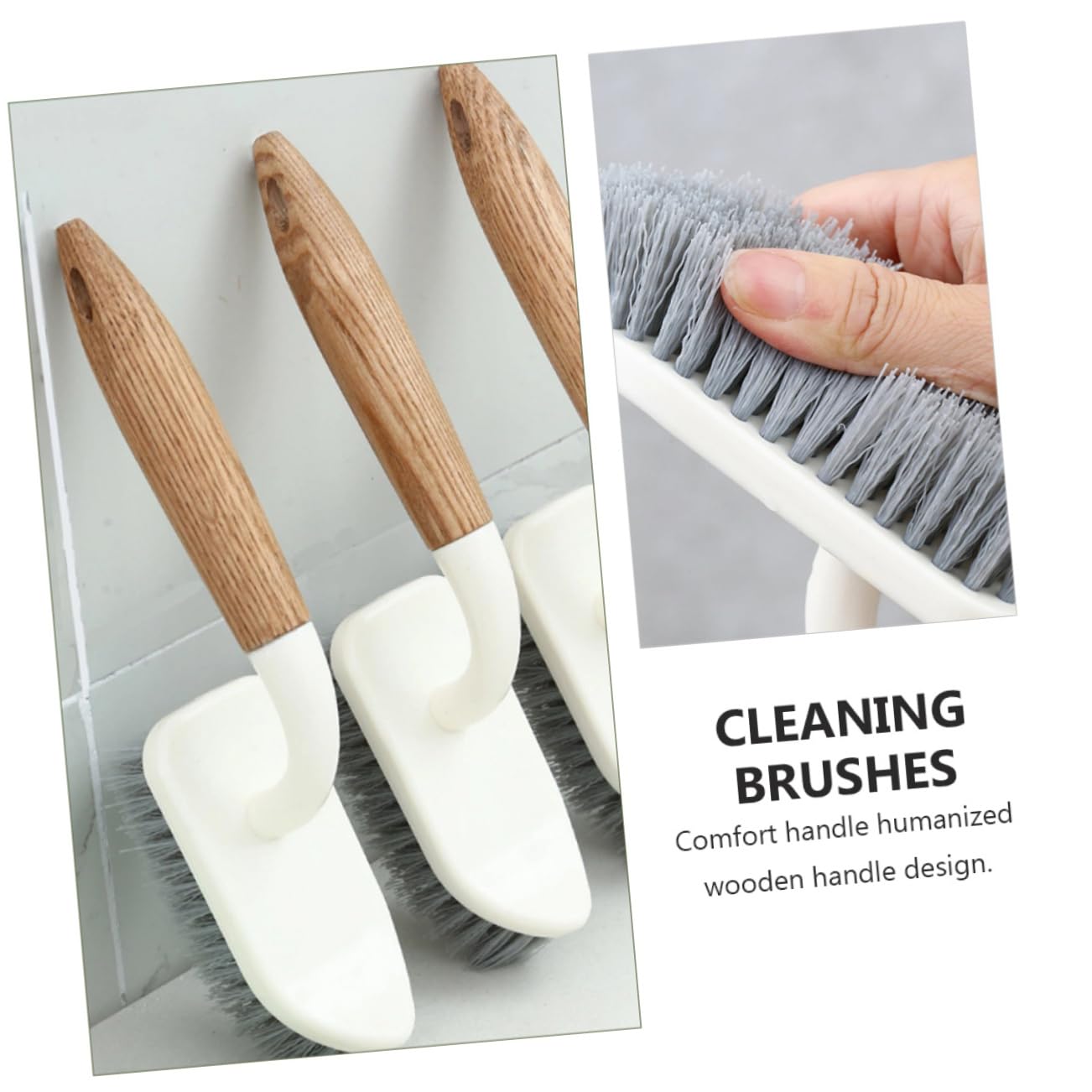 ERINGOGO 2Pcs Household Cleaning Brush for Bathtub and Bathroom Durable Hard Bristle Design for Cleaning Easy to Hang for Various Surfaces