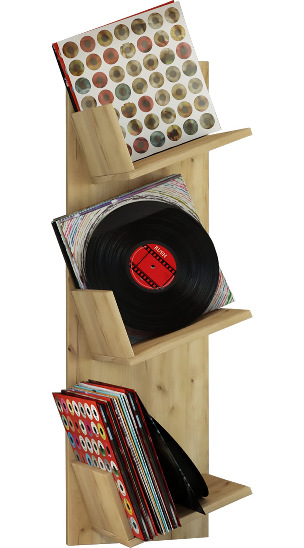 VCM Holz Wandregal – Wandboard mit drei großen Fächern