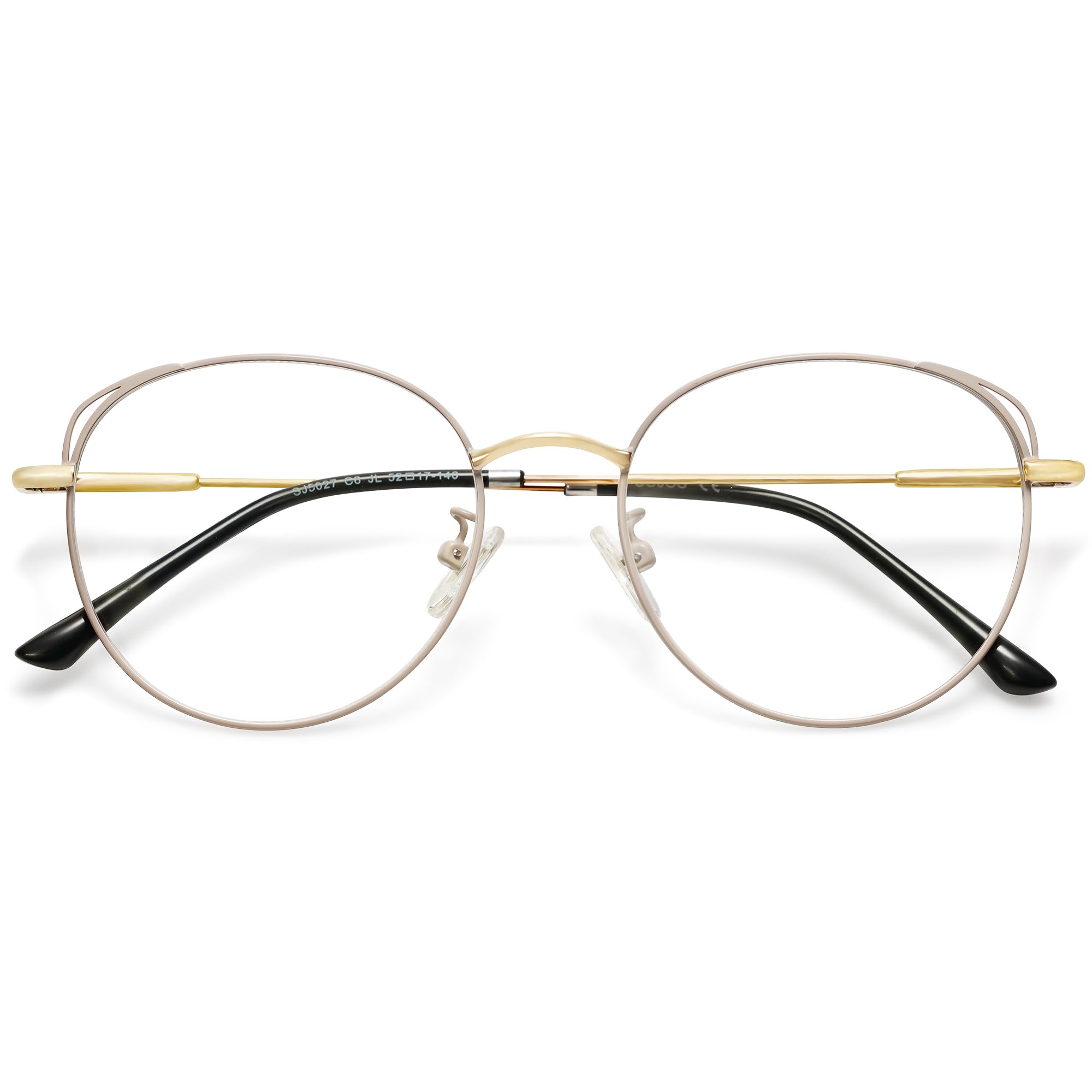 SOJOSCat Eye Blue Light Blocking Glasses Hipster Metal Frame Women Eyeglasses She Young