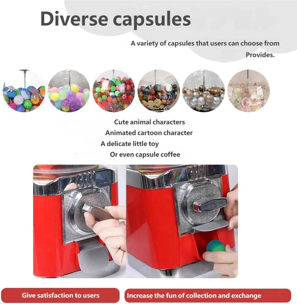 ガチャガチャ 本体 ガチャマシン レトロ 機械 コインは不要楽しいカプセルマシン ガチャマシーン ドーム型 カプセルマシン 業務用 Bxzzuisガチャマシン  本体 ガチャマシン コインなしガチャポン 業務用 楽しいカプセルマシン ガチャマシーン ドーム型 イベン 100コイン ...