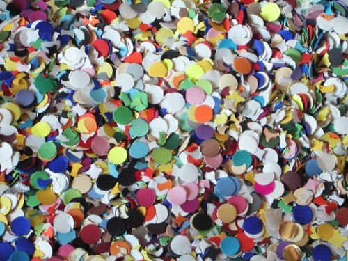 Buntes Konfetti, 10 kg im Sack