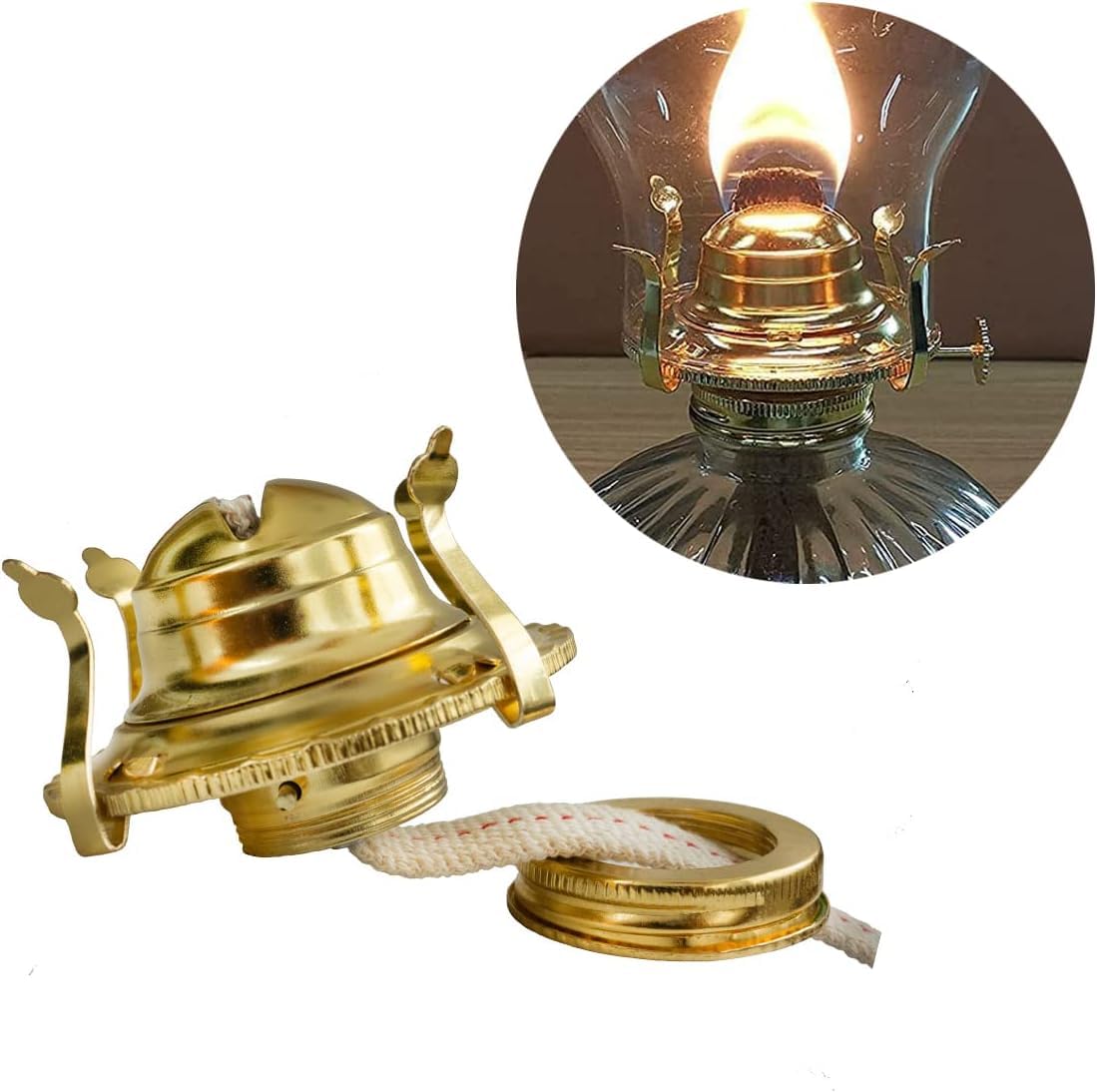 Amazon.com: #2 Kerosene Lamp Burner / Brass Plated Burner / Oil