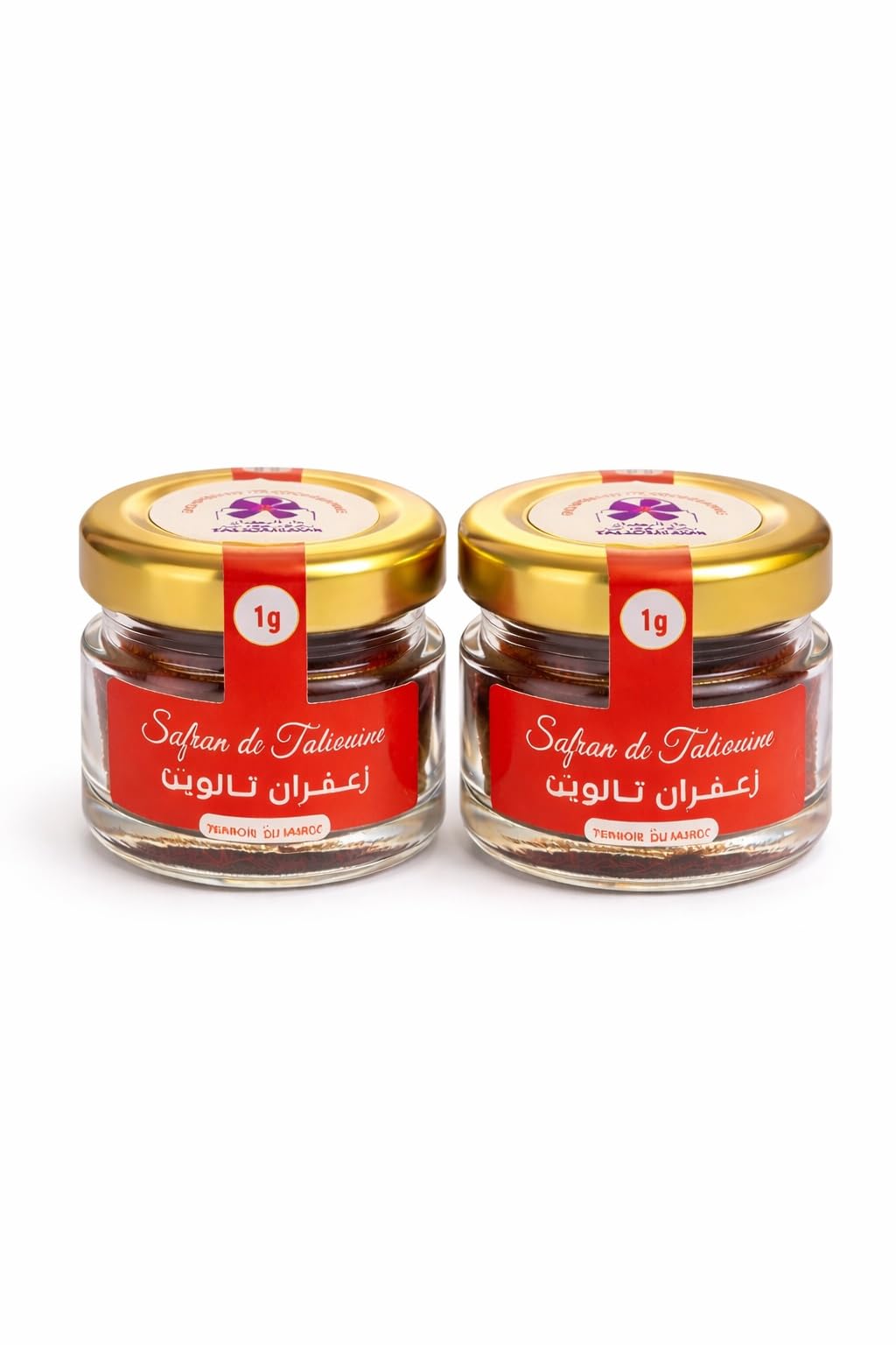 Safran de Taliouine AOP Maroc 2x1g – Pistils 100% Pur – Épice Premium – Récolté à la Main – Qualité Supérieure Cuisine & Gastronomie