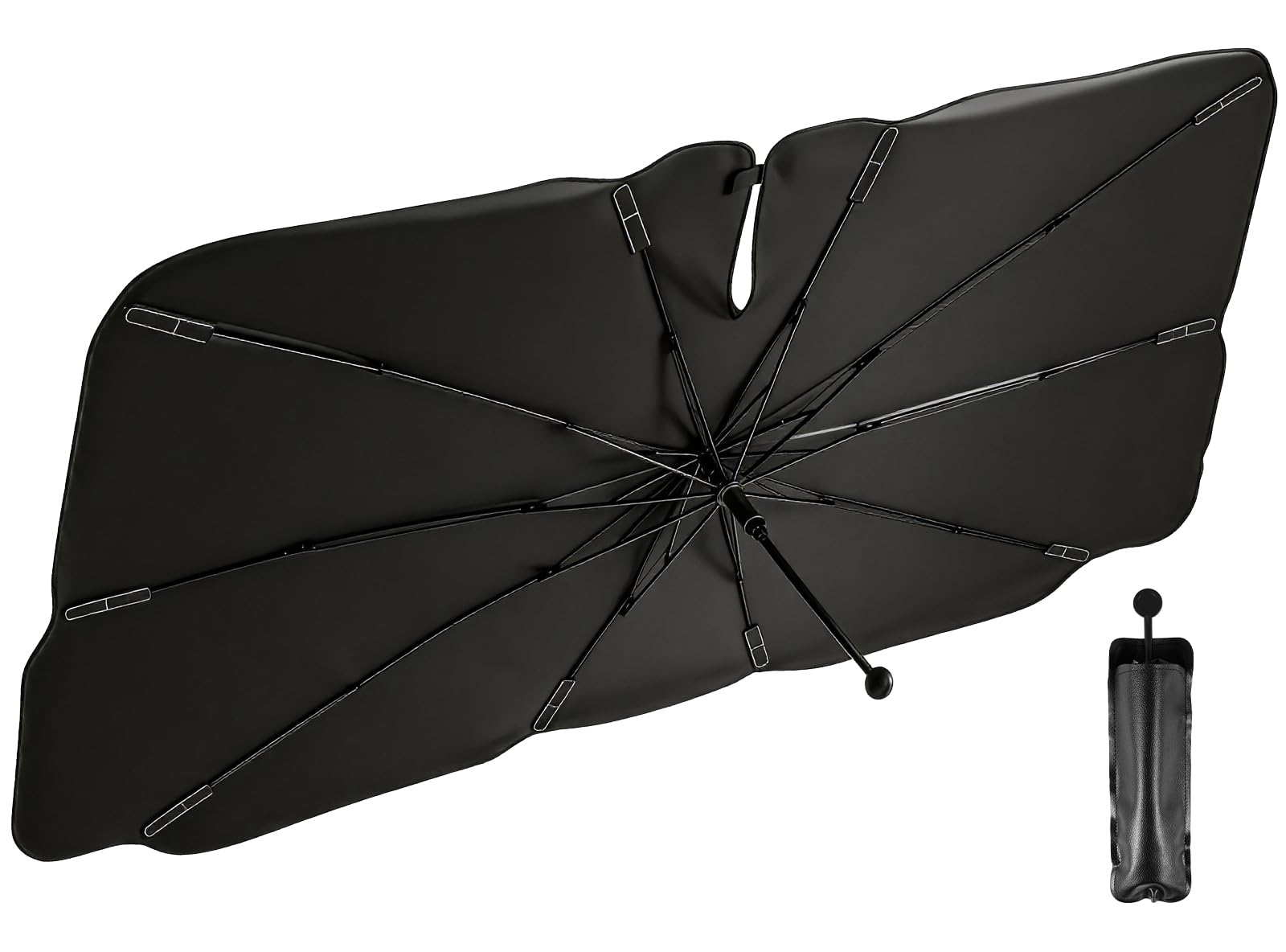 Pare Soleil Voiture Parapluie,Pare Soleil Parapluie pour Voiture,Parasol de Pare-Brise pour Voiture,Rotation à 360°, Pare-Soleil UV pour la Plupart des Voitures (75 cm × 135 cm)