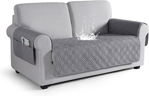 Miniatura 23 de VANSOFY Funda de Sofá, Fundas de Sofá Impermeables Lavables Forro Protector de Muebles Fundas de Asiento de Sofá Antideslizantes para Perros, Azul