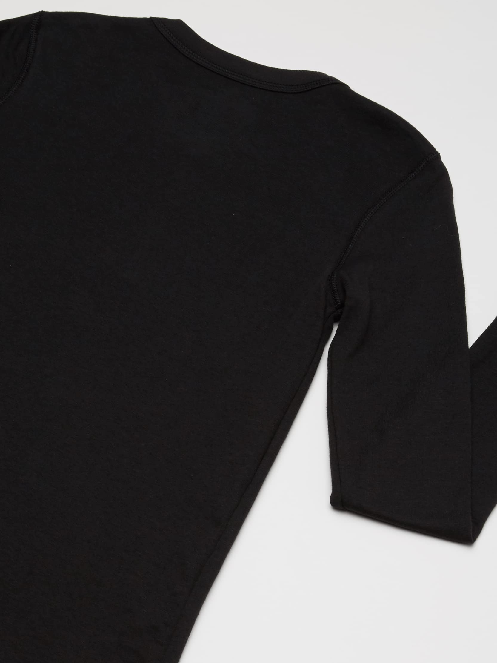 Duofold Boys Light Weight Double Layer Thermal Shirt, Black, X-Small