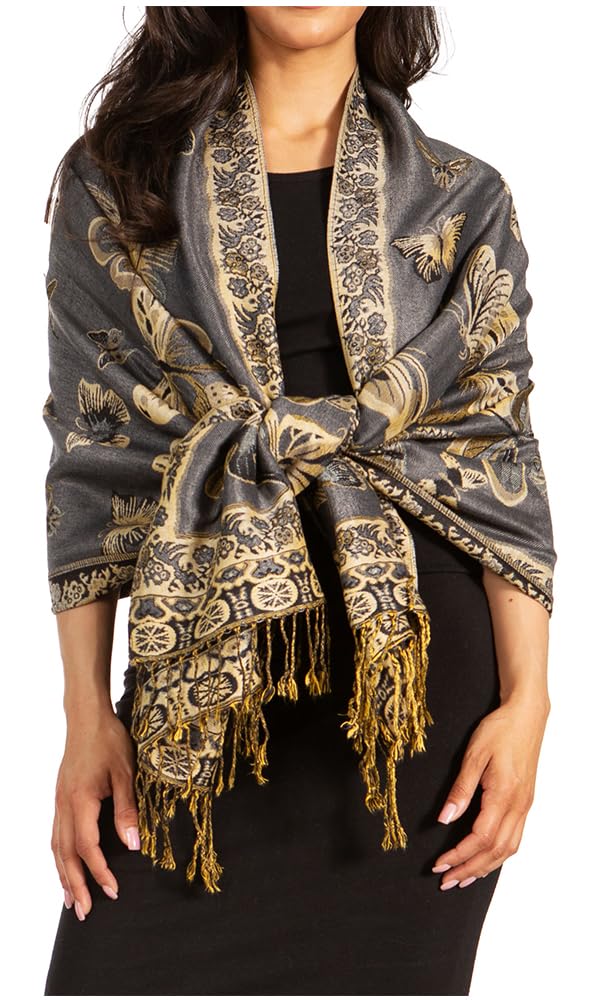 Sakkas Liua Lange breite Woven Patterned Entwurf Bunt Pashmina-Schal/Schal