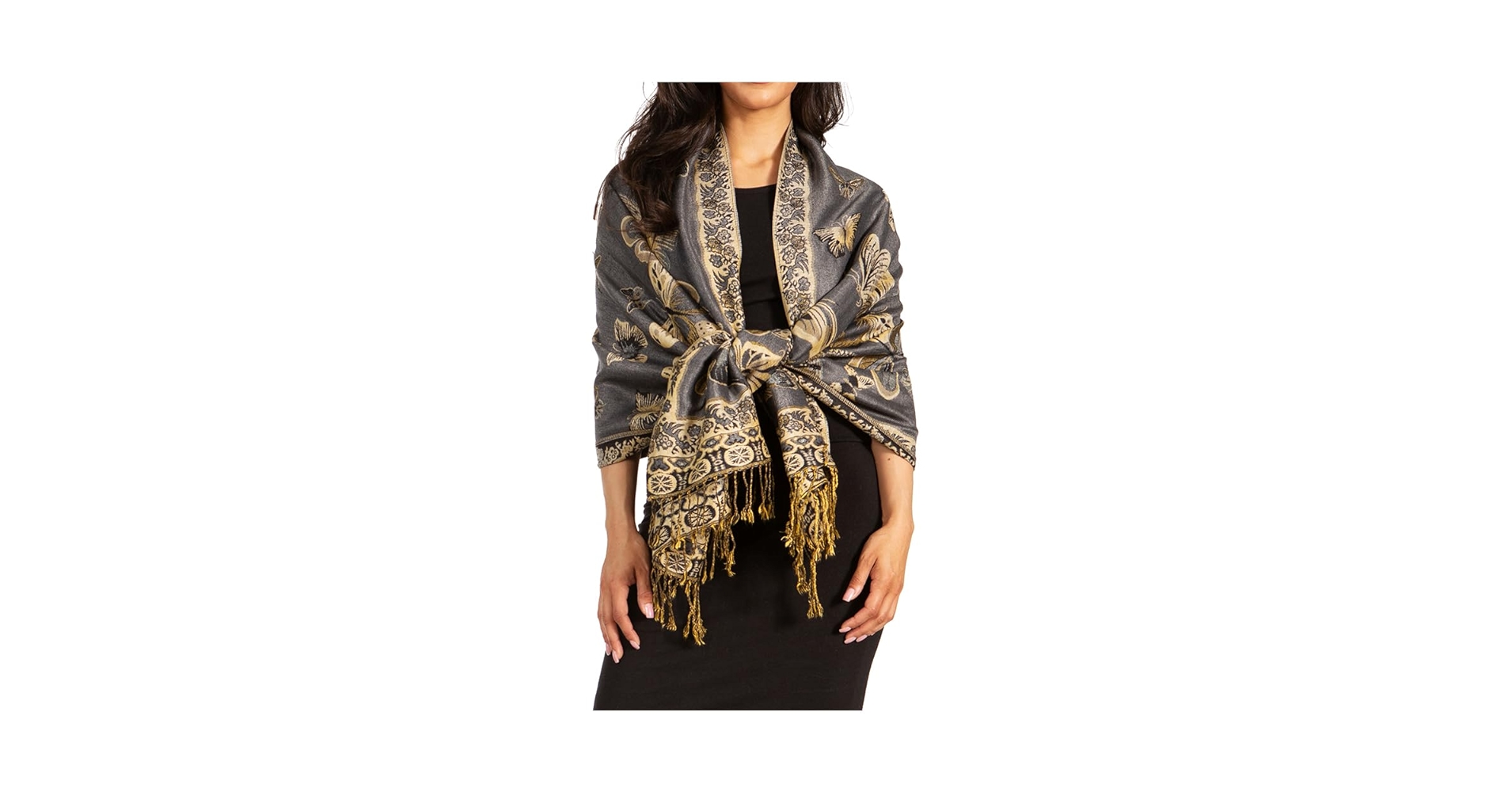 Sakkas Liua Long Wide Woven Patterned Design Multi Colored