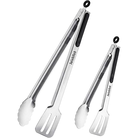 16-Inch & 12-Inch Grill Tongs for Enhanced Outdoor Grilling Experience