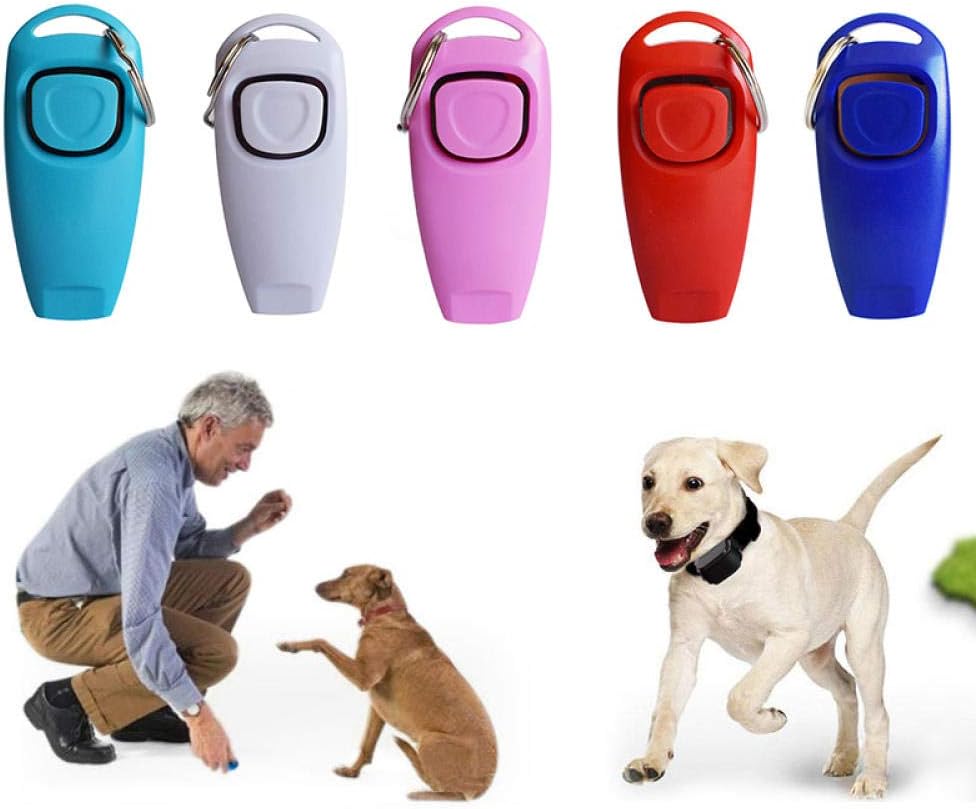 Professional Dog Whistles 5 Pcs Pet Dog Whistle and Clicker Puppy Stop Barking Training Aid Tool Clicker Portable Trainer Dog Toys