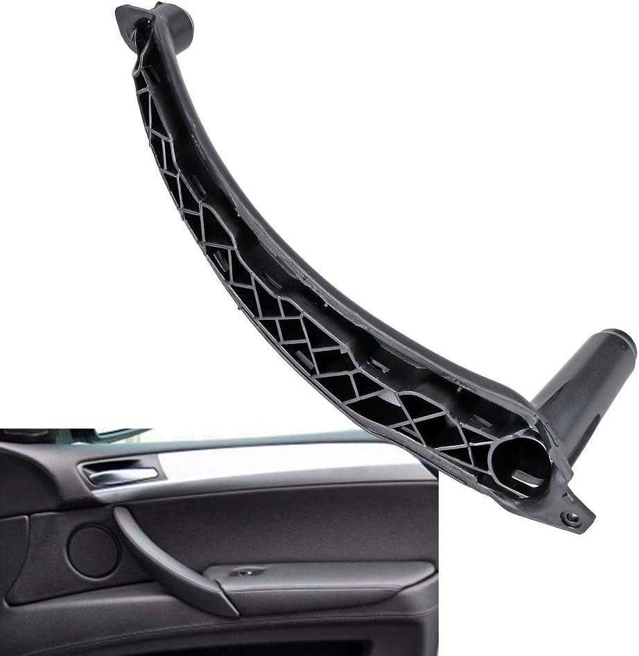 Car Interior Door Handle Compatible with BMW X5 E70 X6 E71 E72 Inner Doors Panel Handle Bar Pull Trim Matte Black (1pc Driver & 2pcs Passenger)