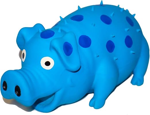 Latex Grunting Pig Sound Play Toy - Squeaky, Oinking Pig Dog Toy, 8"