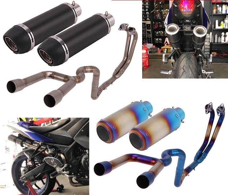 Amazon | FIRECARP バイク用 フルエキゾーストパイプ マフラー 