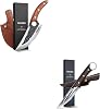 Huusk Japan Forged Chef Knives Set Cleaver Knife for Meat Cutting Deboning Knife with Sheath