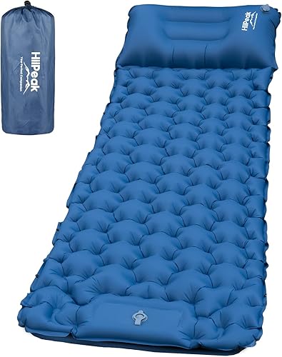 HiiPeak Sleeping Pad - Ultralight Inflatable Sleeping Mat with Built-in Foot Pump Upgraded Durable Compact Waterproof Camping Air Mattress for