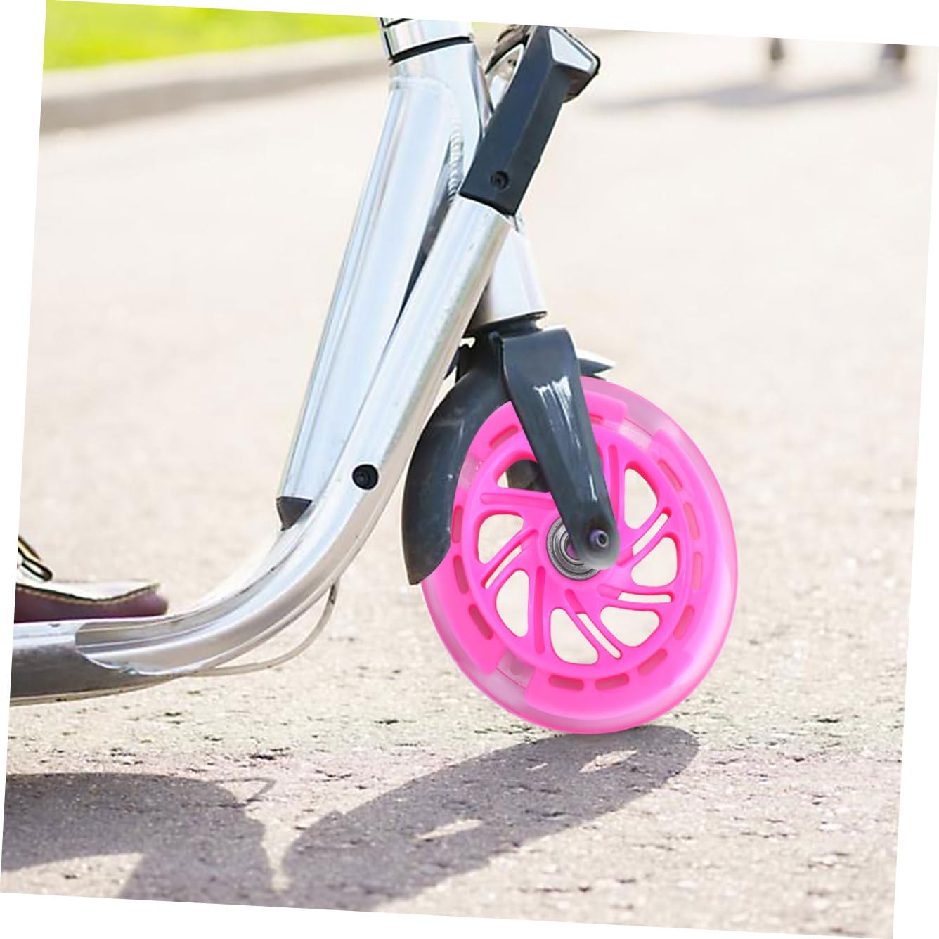 Ruedas de Repuesto para Patinete de Pu Iluminadas, 2 Piezas Agarre Fuerte y Resistencia al Desgaste para Uso en Calles y Hogar