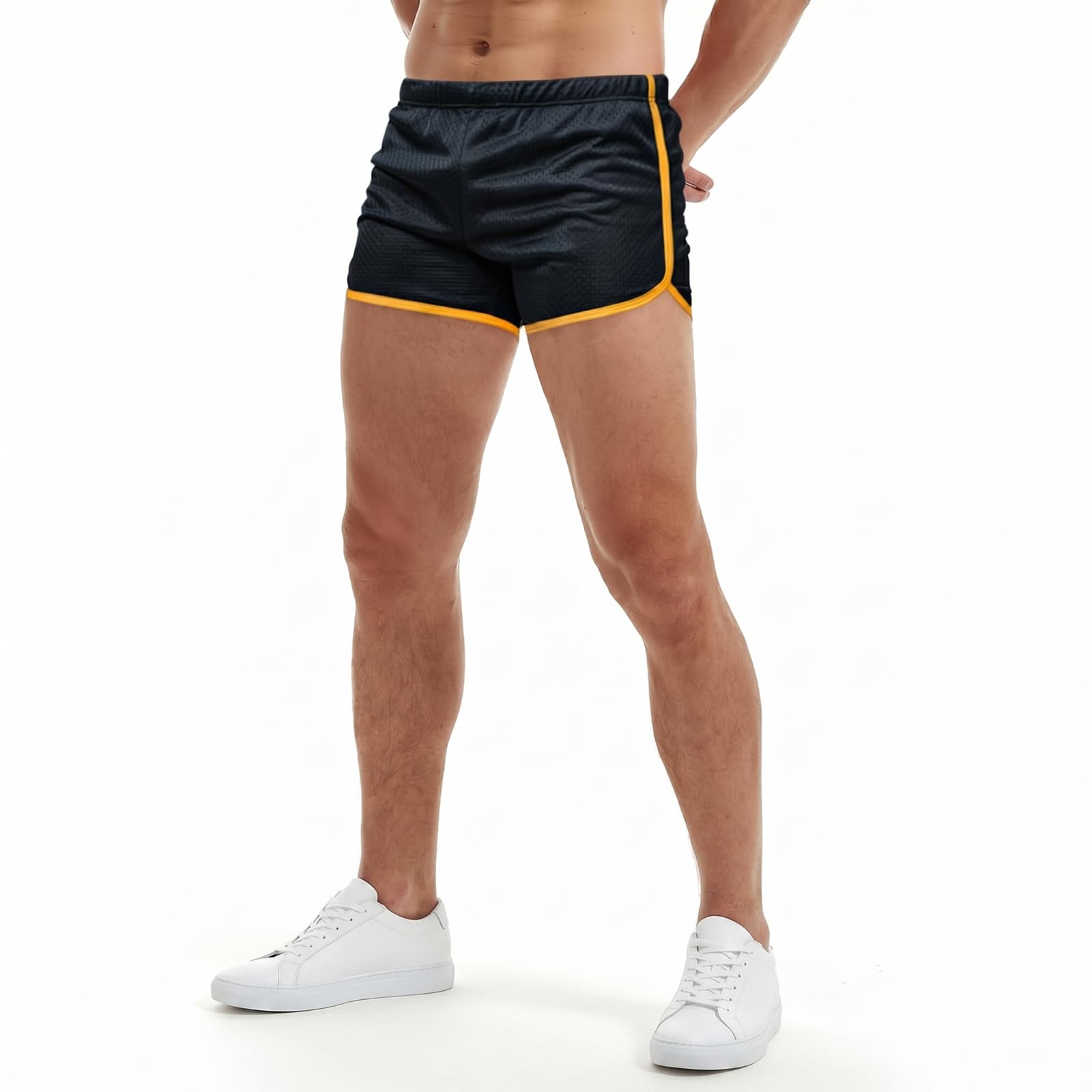 aimpact Mens Running Shorts Breathing Workout Gym Booty Short Shorts Sexy-picture-58