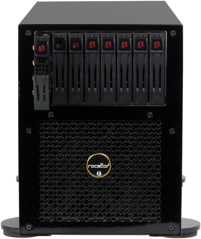 Rocstor T522PP-01 Thunderstor XD48 Desktop Quad PCIe and Storage Expansion 8TB (8X2TB SSD), Black
