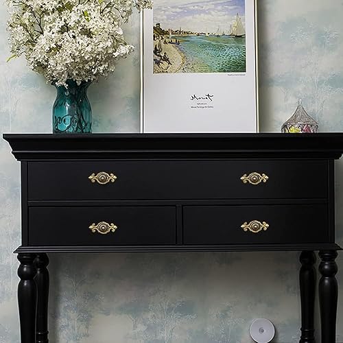 Miniatura 4 de Golden Brass Antique Vintage Retro Drawer Cabinet Metal Knobs with Backplates 12 PCS,Mushroom Shape Pulls Handle Dresser Knob Oro