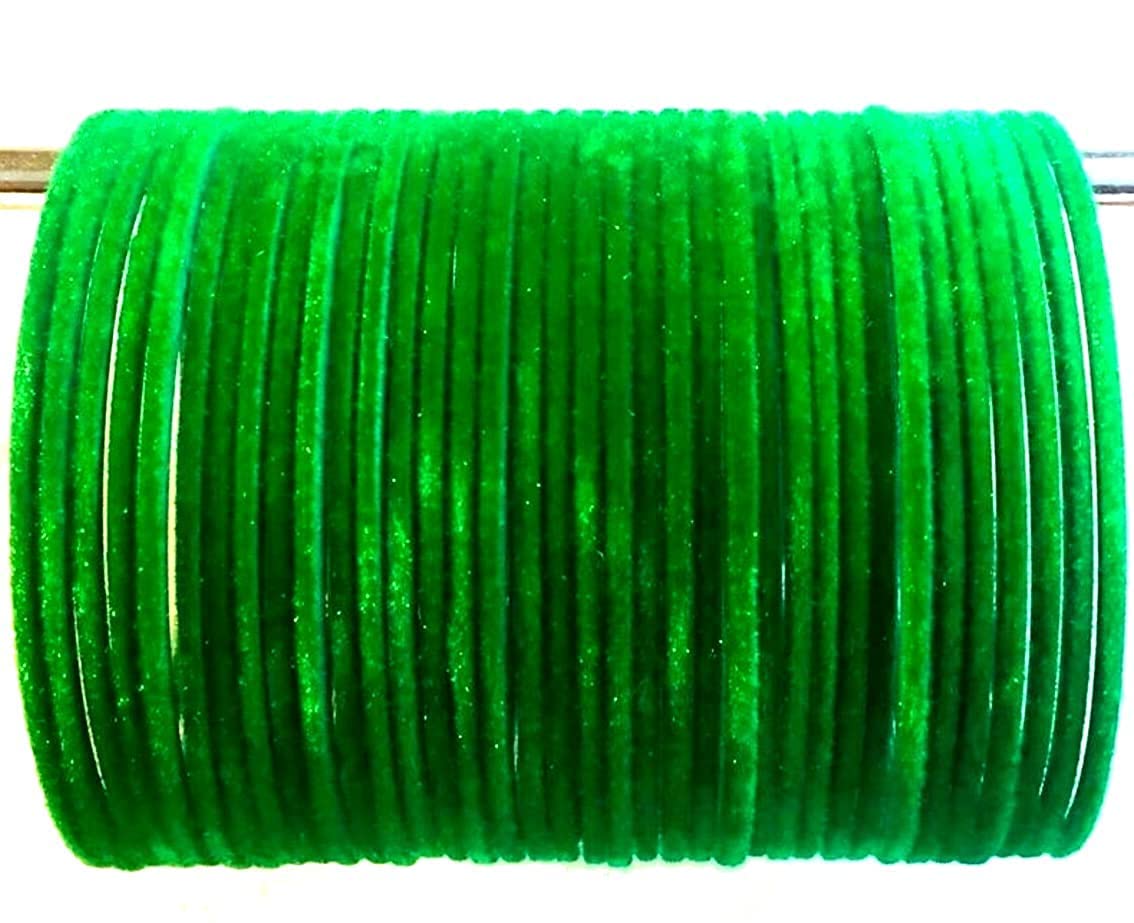 Biyu Being With You Enchanting Elegance: The Metal Collection - Set of 36 Velvet Bangles