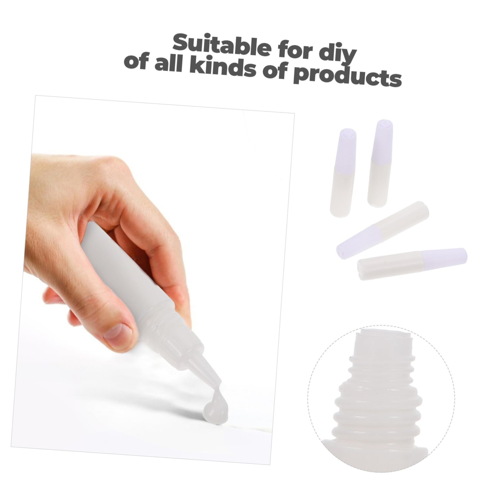 Pegamento Líquido Multifunción white 6ml Botella 50 Piezas Adhesivo Soluble en Agua para Manualidades y Bricolaje DIY Fuerte Adhesión y Secado Rápido