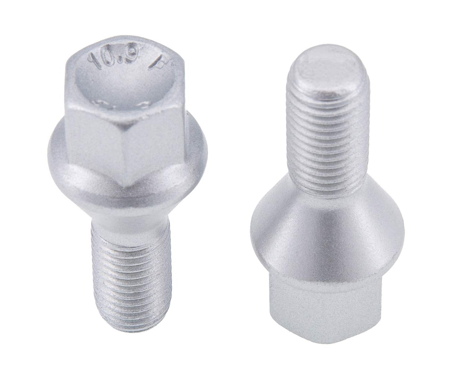 levando 20 sztuk śrub do kół M14 x 1,5 33 mm długość trzonu stożkowego 60° SW17 – zestaw sworzni kół z 20 śrubami do kół w jakości OE, do felg aluminiowych i wymiany opon, kolor srebrny