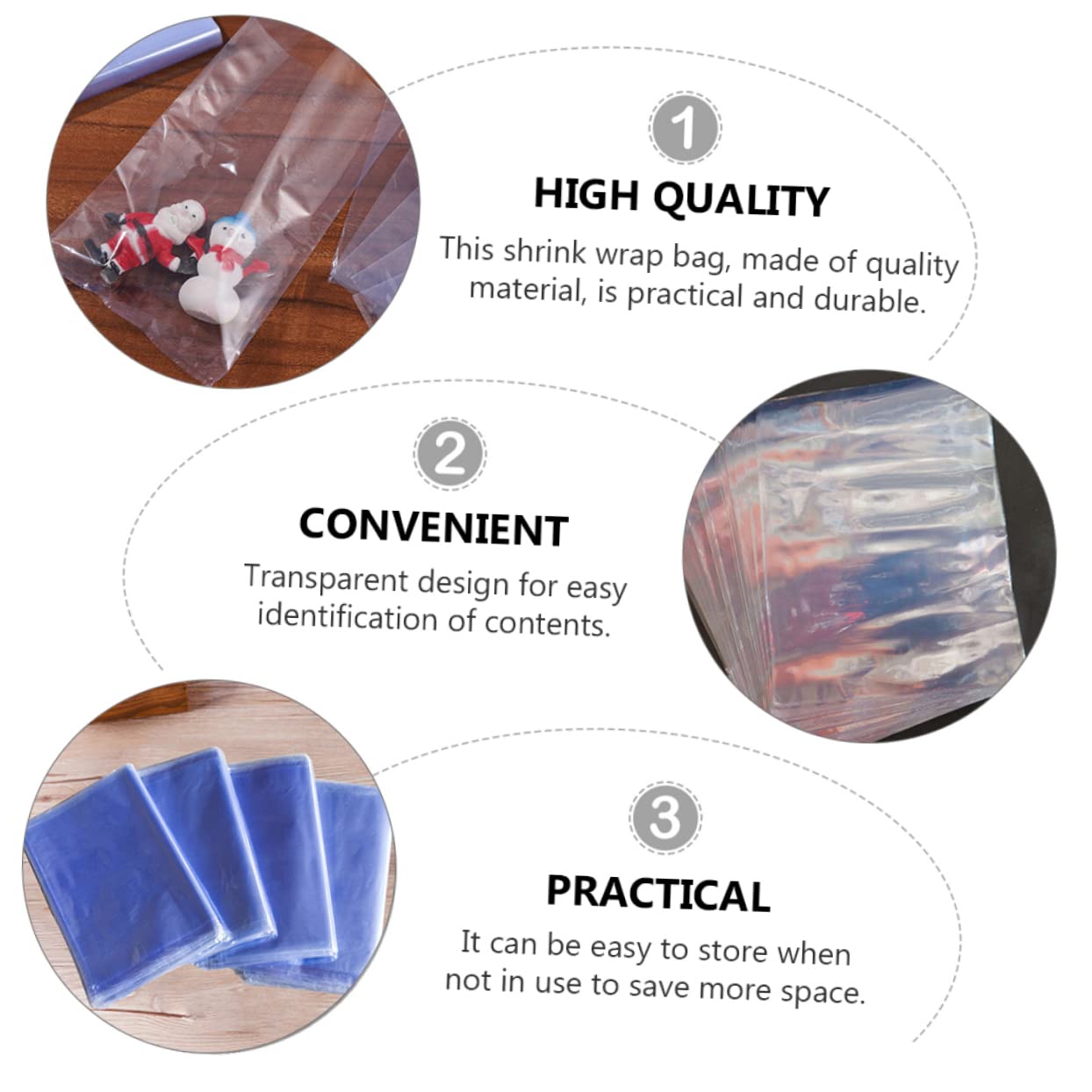 CHILDWEET 1 Pack Shrink Bag Small Shrink Basket Bags Shrink Packing Bags Food Sealer Bags Clear Packing Bags Clear Shrink Film Wrapping Bags Tag Shrinkable Wrapping Bag Heat PVC