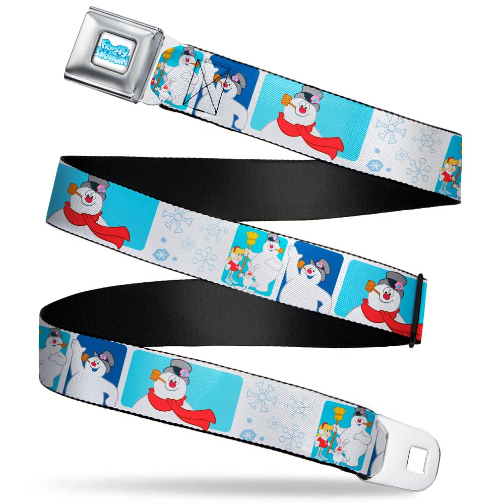 Buckle-Down unisex adult Seatbelt Frosty the Snowman Xl Belt, Frosty Snowman, 1.5 Wide - Fits Pant Size 32-52 US