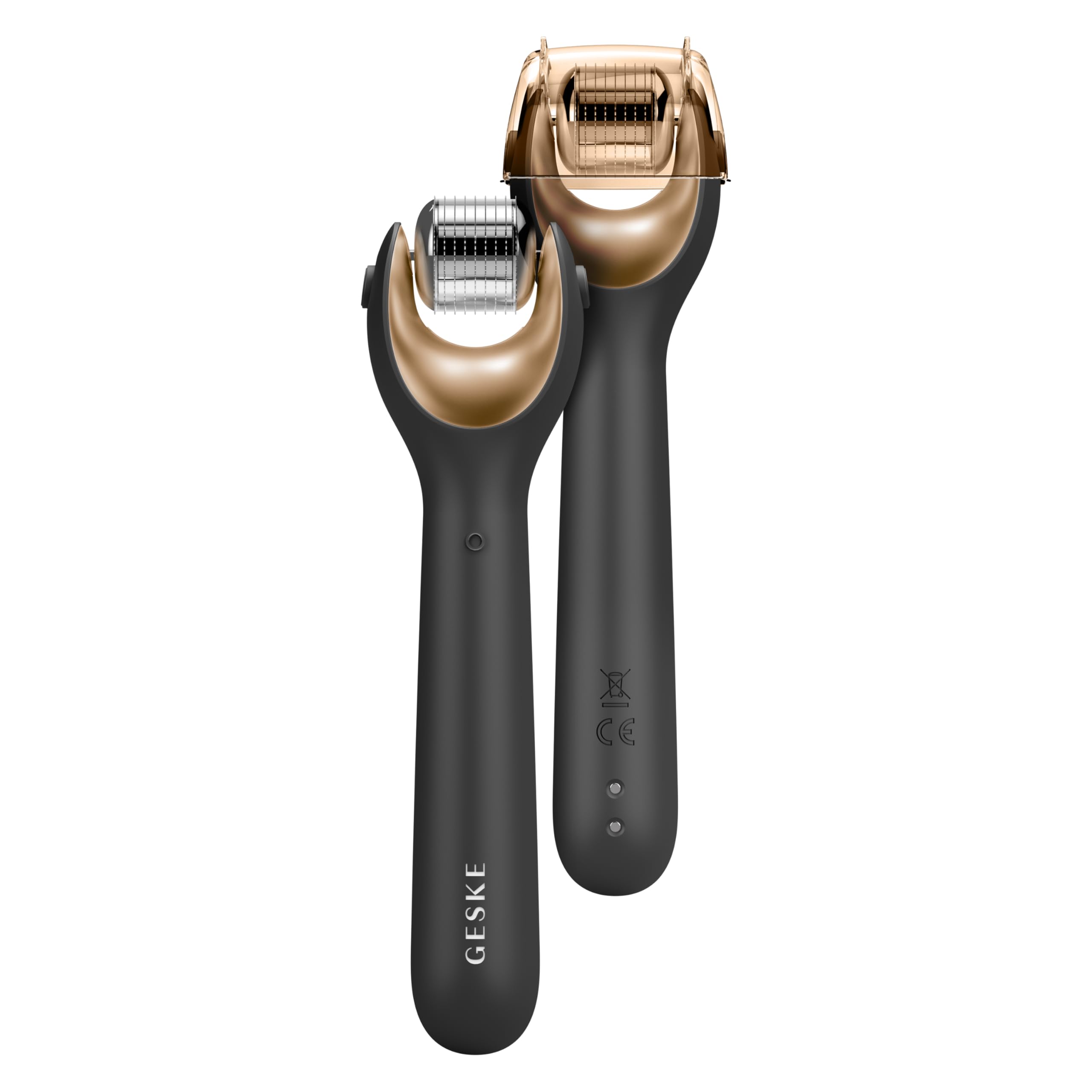 GESKE | Roller viso microaghi SmartAppGuided™ | 9 in 1 | Con quarzo rosa | Microaghi | Dispositivo microneedling professionale | Roller con microaghi | Roller viso | Roller per microneedling