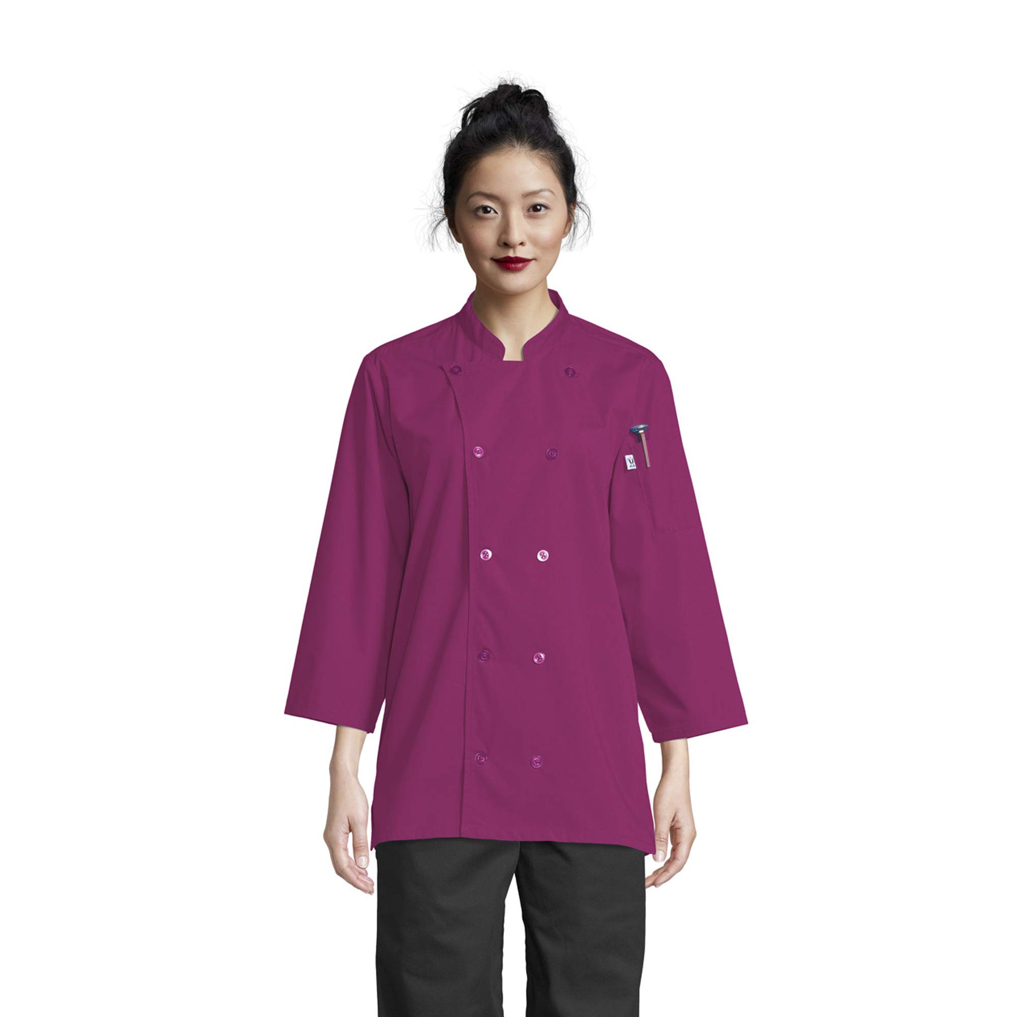 Uncommon ThreadsUnisex Epic 3/4 Sleeve Buttoned Chef Shirt with Vents